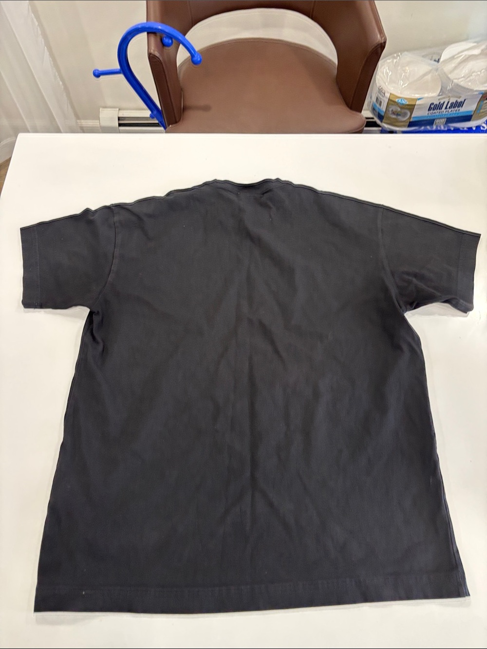 Kith Black Tee With White Label Graphic View 3